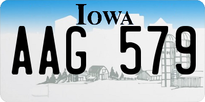 IA license plate AAG579