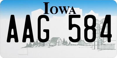 IA license plate AAG584