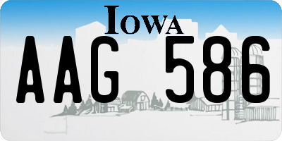 IA license plate AAG586