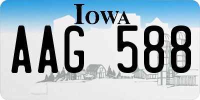 IA license plate AAG588