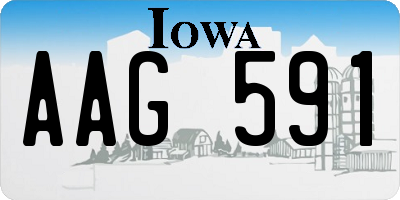 IA license plate AAG591