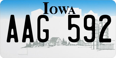 IA license plate AAG592