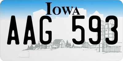 IA license plate AAG593