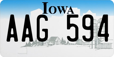 IA license plate AAG594