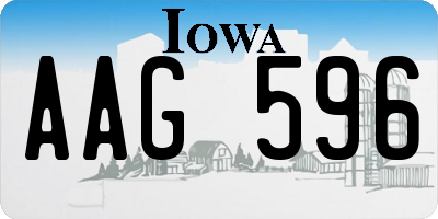 IA license plate AAG596