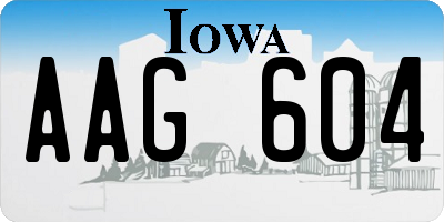 IA license plate AAG604