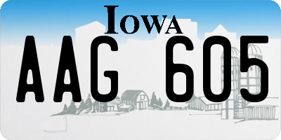 IA license plate AAG605