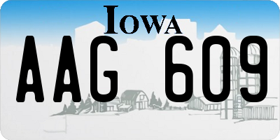 IA license plate AAG609