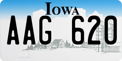 IA license plate AAG620