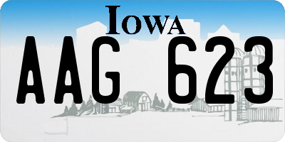 IA license plate AAG623