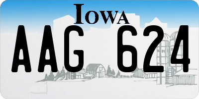 IA license plate AAG624