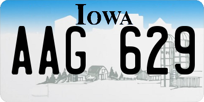 IA license plate AAG629