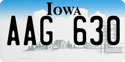 IA license plate AAG630