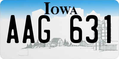 IA license plate AAG631