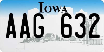 IA license plate AAG632