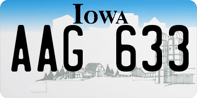 IA license plate AAG633