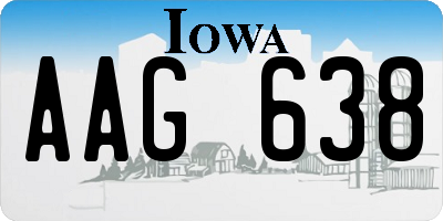 IA license plate AAG638