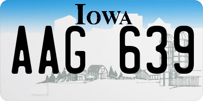 IA license plate AAG639