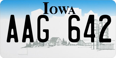 IA license plate AAG642