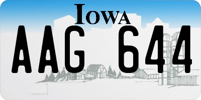 IA license plate AAG644