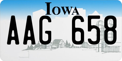 IA license plate AAG658