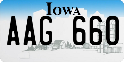 IA license plate AAG660