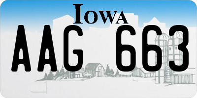 IA license plate AAG663