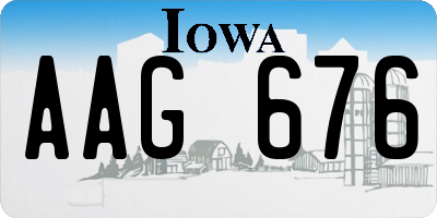 IA license plate AAG676