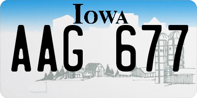 IA license plate AAG677