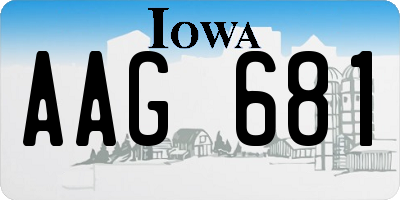 IA license plate AAG681