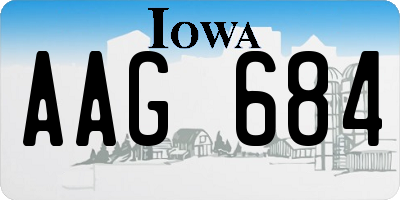 IA license plate AAG684