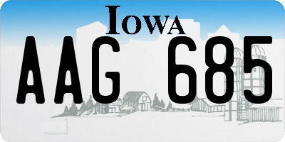 IA license plate AAG685