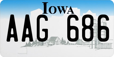 IA license plate AAG686