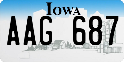 IA license plate AAG687