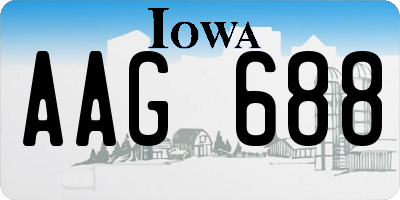 IA license plate AAG688