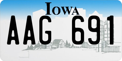 IA license plate AAG691