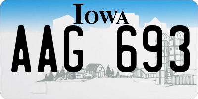 IA license plate AAG693