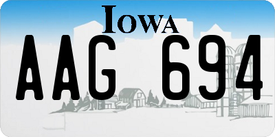 IA license plate AAG694
