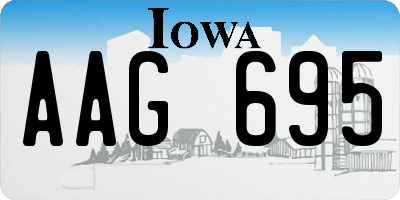 IA license plate AAG695