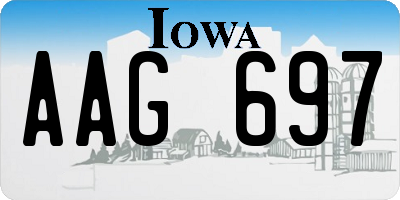 IA license plate AAG697