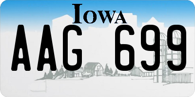 IA license plate AAG699