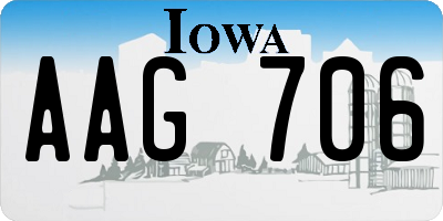 IA license plate AAG706