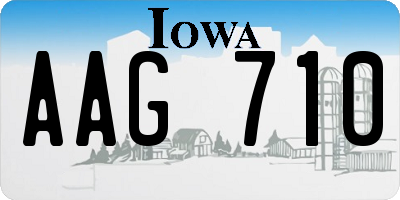 IA license plate AAG710