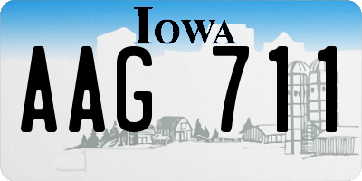 IA license plate AAG711