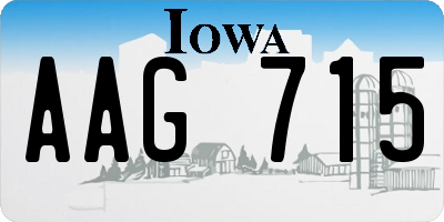 IA license plate AAG715