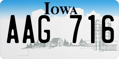 IA license plate AAG716