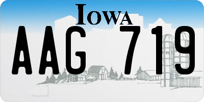 IA license plate AAG719