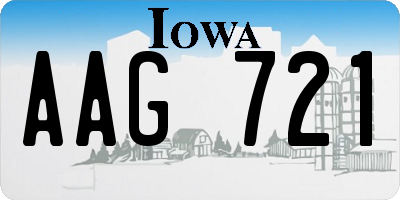 IA license plate AAG721