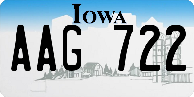 IA license plate AAG722