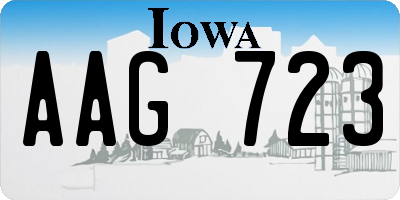 IA license plate AAG723